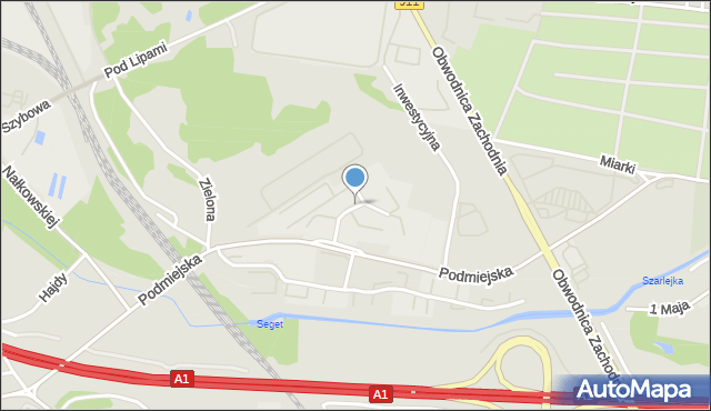 Piekary Śląskie, Zakładowa, mapa Piekary Śląskie