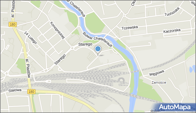 Piła, Zakopiańska, mapa Piły