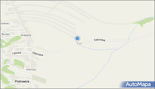 Piotrowice gmina Przeciszów, Zatorska, mapa Piotrowice gmina Przeciszów