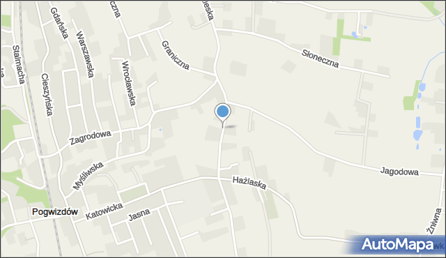 Pogwizdów gmina Hażlach, Zaleska, mapa Pogwizdów gmina Hażlach