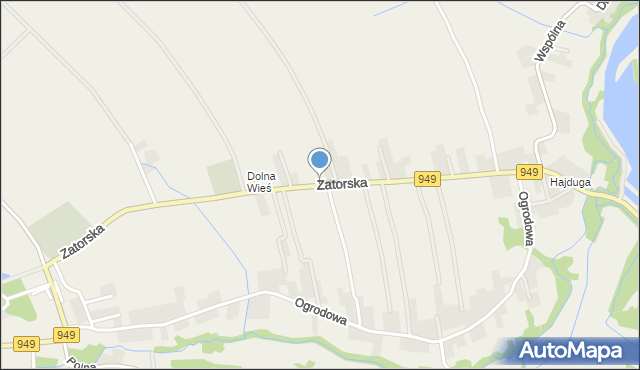 Polanka Wielka, Zatorska, mapa Polanka Wielka