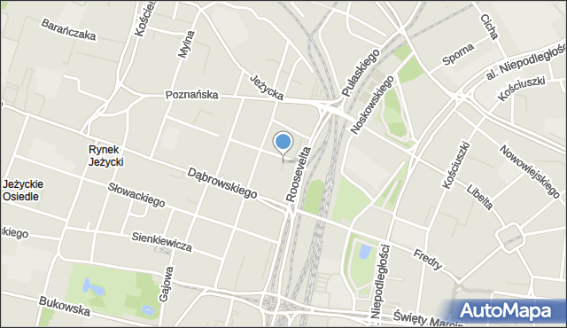 Poznań, Zaułek Krystyny Feldman, mapa Poznania
