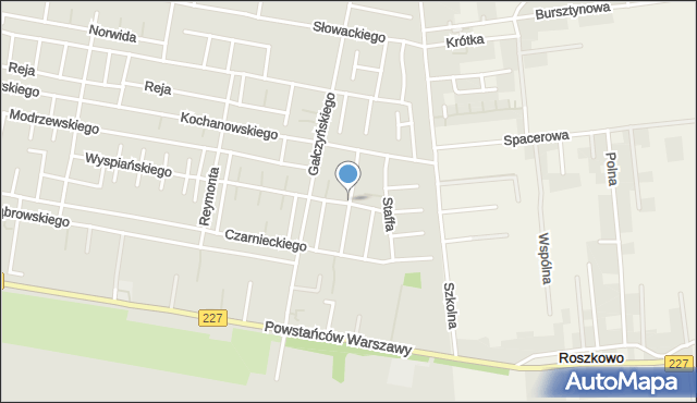 Pruszcz Gdański, Zapolskiej Gabrieli, mapa Pruszcz Gdański
