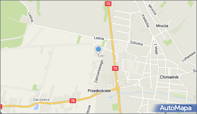 Przededworze, Żaka Stanisława, mapa Przededworze