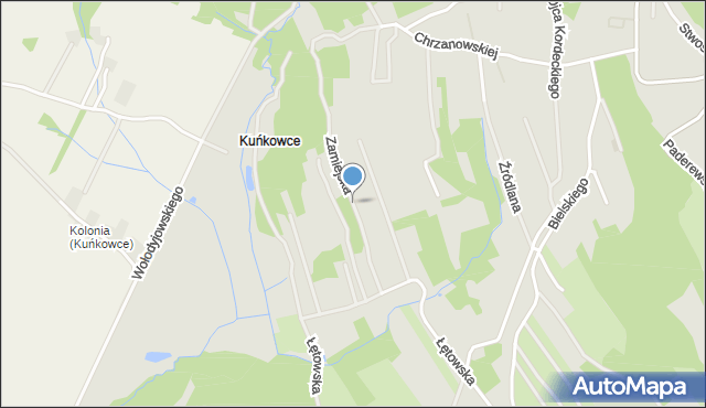Przemyśl, Zamiejska, mapa Przemyśla