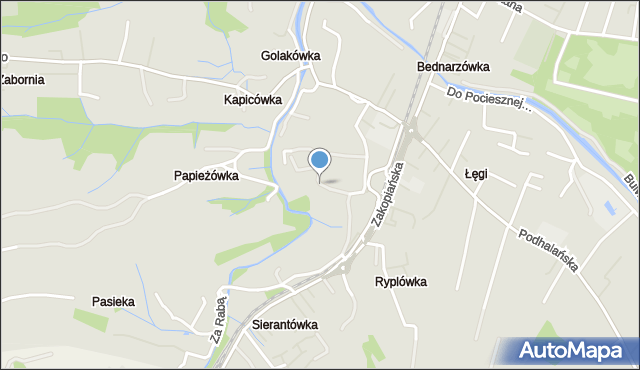 Rabka-Zdrój, Zakopiańska, mapa Rabka-Zdrój