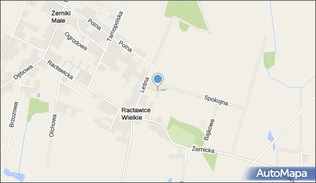 Racławice Wielkie, Zaciszna, mapa Racławice Wielkie