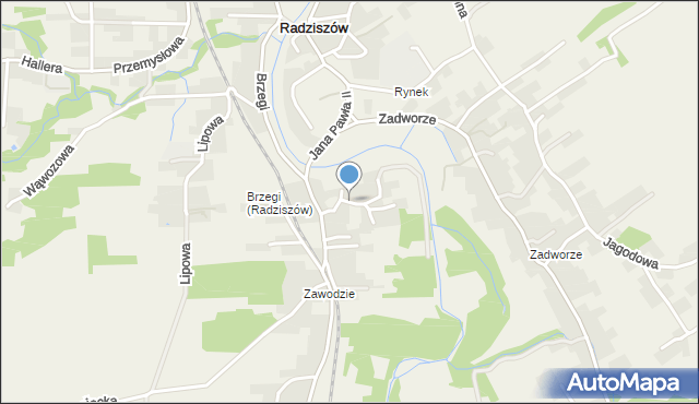 Radziszów, Zacisze, mapa Radziszów