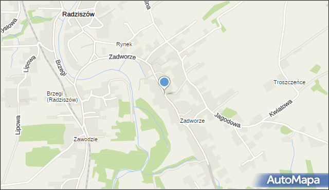 Radziszów, Zadworze, mapa Radziszów