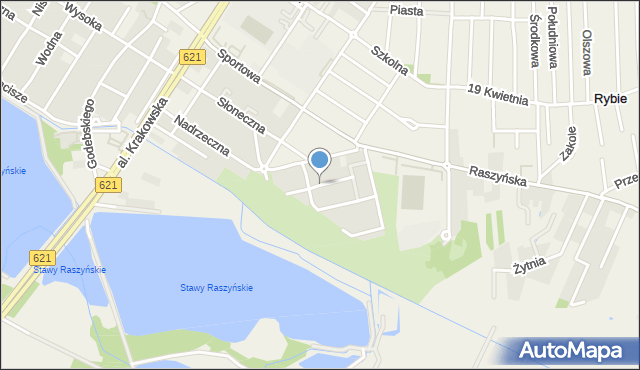 Raszyn powiat pruszkowski, Zajączka Józefa, gen., mapa Raszyn powiat pruszkowski