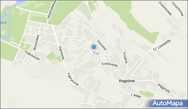 Rogoźnik gmina Bobrowniki, Zacisze, mapa Rogoźnik gmina Bobrowniki