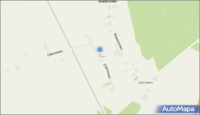 Rutkowice gmina Lubień Kujawski, Zakrzewo, mapa Rutkowice gmina Lubień Kujawski