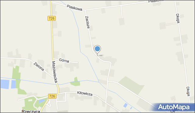 Rzeczyca powiat tomaszowski, Zacisze, mapa Rzeczyca powiat tomaszowski