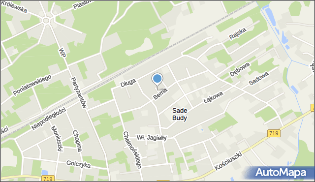 Sade Budy, Zacisze, mapa Sade Budy