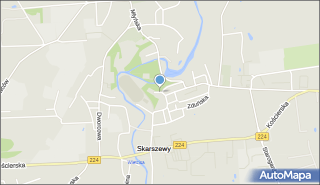 Skarszewy powiat starogardzki, Zamkowa, mapa Skarszewy powiat starogardzki