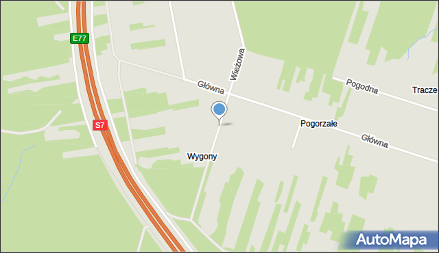 Skarżysko-Kamienna, Zagórska, mapa Skarżysko-Kamienna