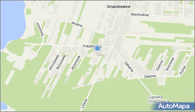 Smardzewice, Zagajnikowa, mapa Smardzewice