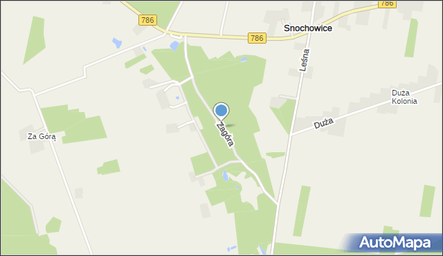 Snochowice, Zagóra, mapa Snochowice