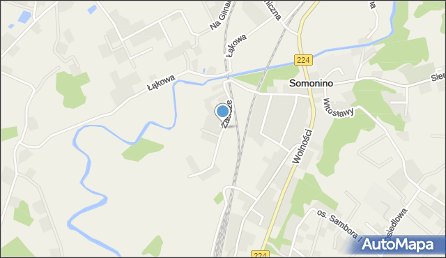 Somonino, Zacisze, mapa Somonino