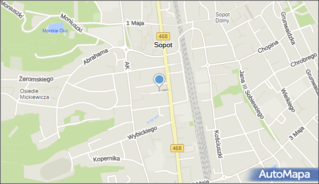 Sopot, Zamenhofa Ludwika, dr., mapa Sopotu
