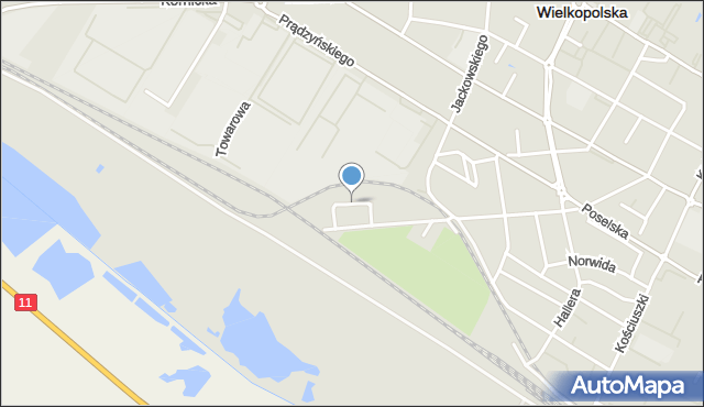 Środa Wielkopolska, Zakole, mapa Środa Wielkopolska