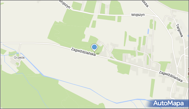 Stare Budkowice, Zagwiździańska, mapa Stare Budkowice