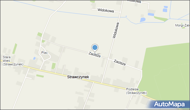 Strawczynek, Zacisze, mapa Strawczynek