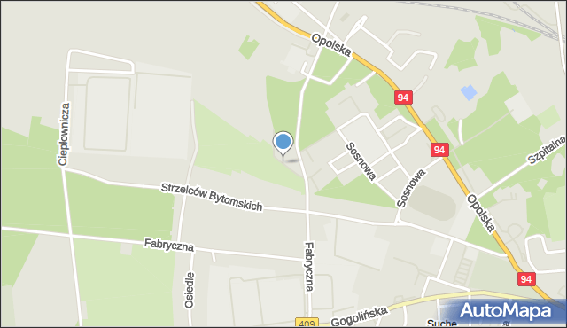 Strzelce Opolskie, Zacisze, mapa Strzelce Opolskie