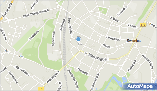 Świdnica, Zaułek Kupiecki, mapa Świdnicy