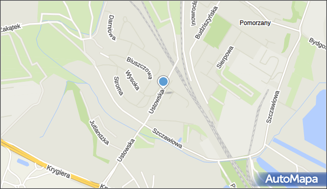 Szczecin, Zagonowa, mapa Szczecina