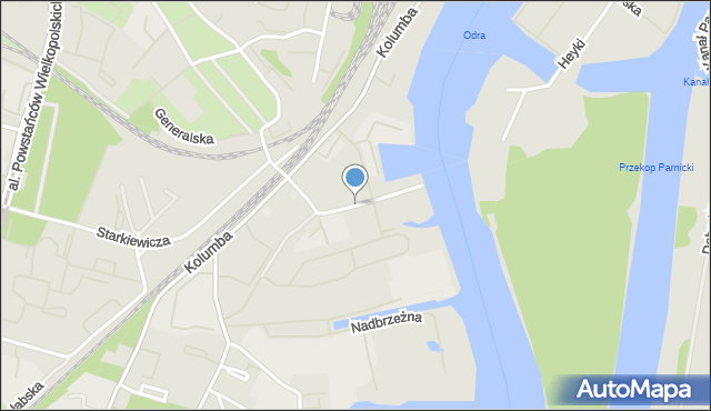 Szczecin, Zapadła, mapa Szczecina