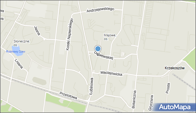 Szczecin, Zaranie, mapa Szczecina