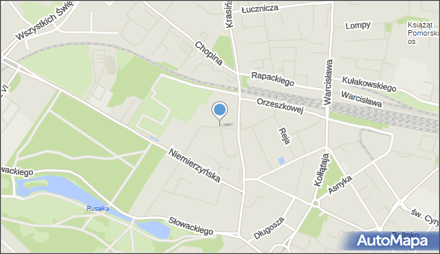 Szczecin, Zamoyskiego Jana, hetm., mapa Szczecina