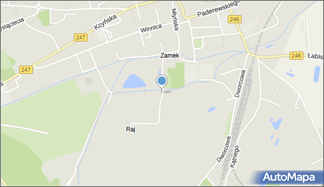 Szubin, Zamek, mapa Szubin