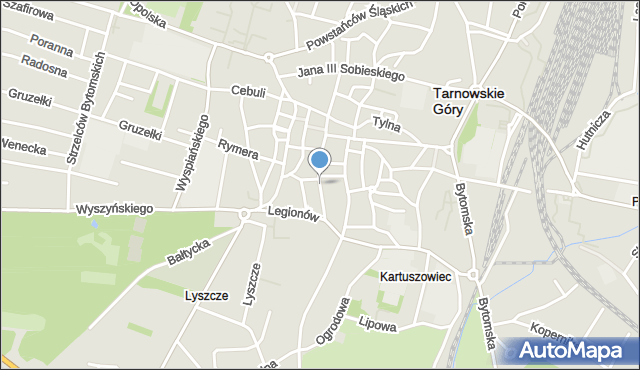 Tarnowskie Góry, Zamkowa, mapa Tarnowskie Góry