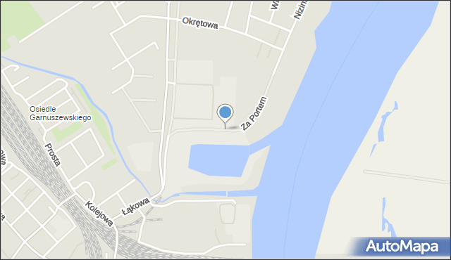 Tczew, Za Portem, mapa Tczew