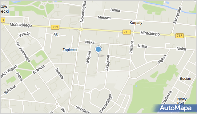 Tomaszów Mazowiecki, Zagajnikowa, mapa Tomaszów Mazowiecki
