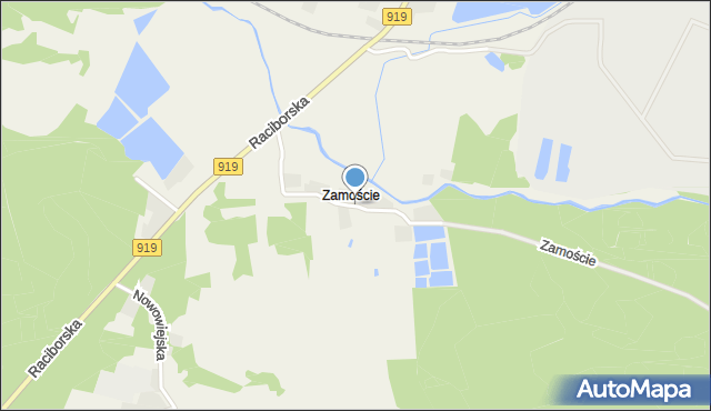 Trachy, Zamojska, mapa Trachy
