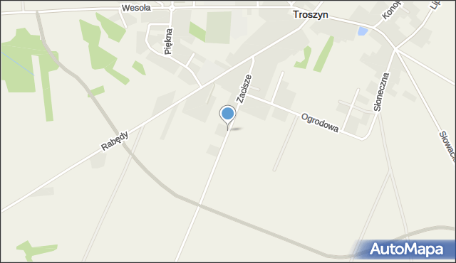 Troszyn powiat ostrołęcki, Zacisze, mapa Troszyn powiat ostrołęcki
