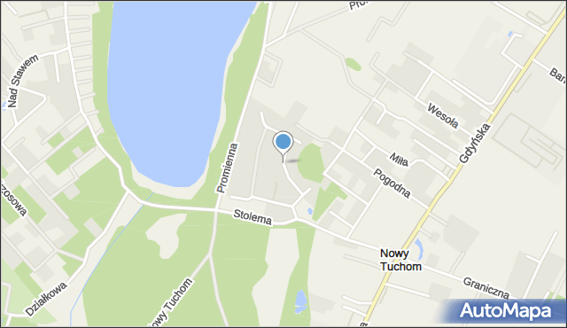 Tuchom, Zaciszna, mapa Tuchom