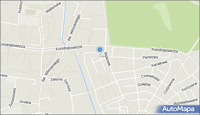 Warszawa, Zaciszańska, mapa Warszawy