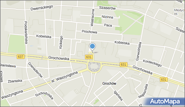 Warszawa, Zakole, mapa Warszawy