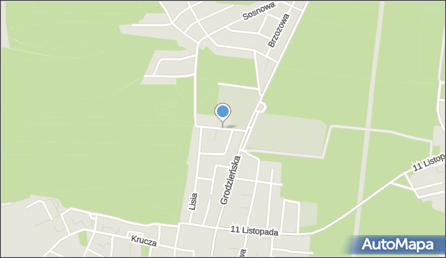 Wasilków, Zajęcza, mapa Wasilków