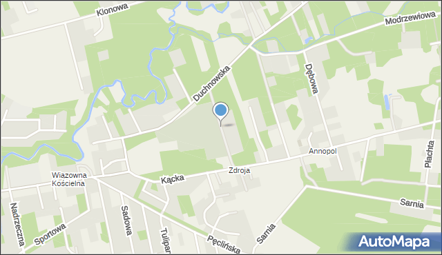 Wiązowna, Zakątek, mapa Wiązowna