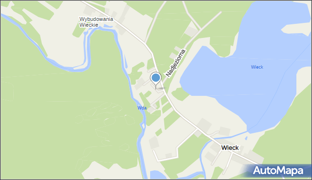 Wieck, Zaułek, mapa Wieck