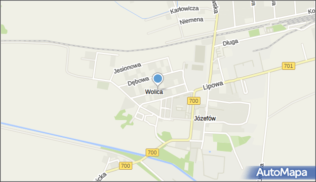 Wolica gmina Ożarów Mazowiecki, Za Lipami, mapa Wolica gmina Ożarów Mazowiecki