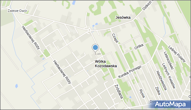 Wólka Kozodawska, Zawietrzna, mapa Wólka Kozodawska