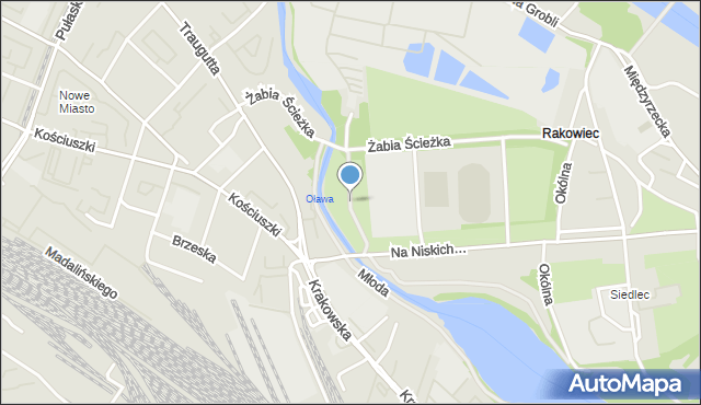 Wrocław, Żabia Grobla, mapa Wrocławia