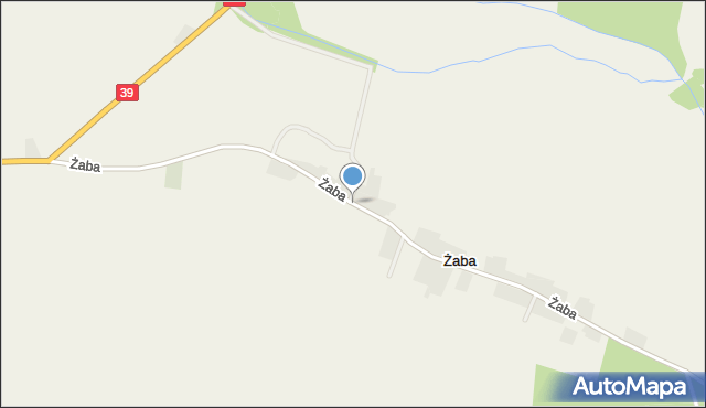 Żaba, Żaba, mapa Żaba