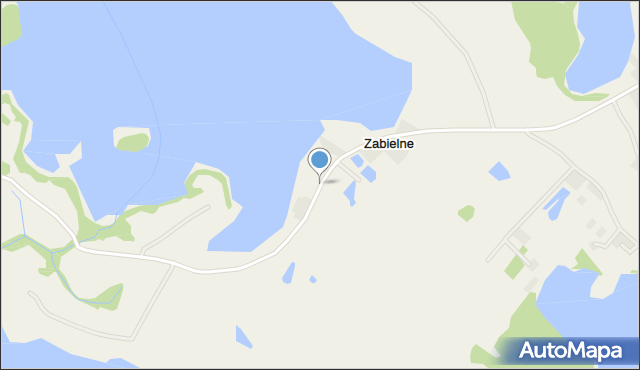 Zabielne gmina Olecko, Zabielne, mapa Zabielne gmina Olecko